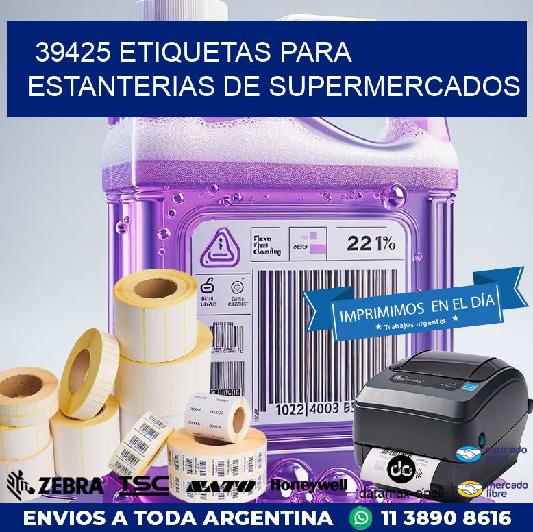 39425 ETIQUETAS PARA ESTANTERIAS DE SUPERMERCADOS