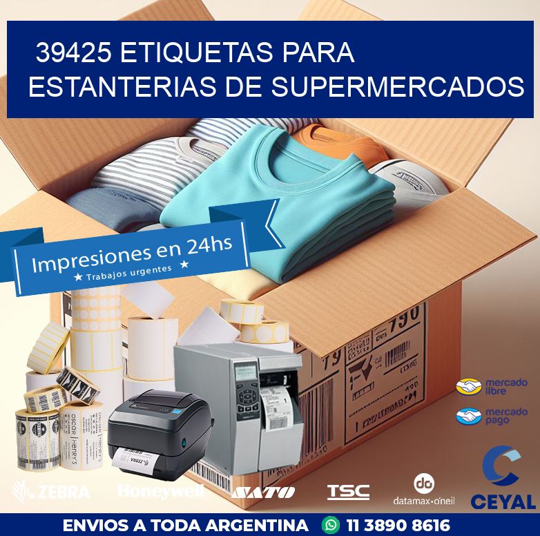 39425 ETIQUETAS PARA ESTANTERIAS DE SUPERMERCADOS