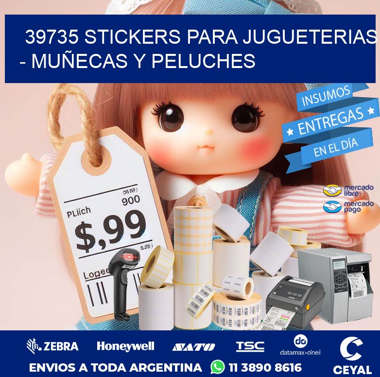 39735 STICKERS PARA JUGUETERIAS - MUÑECAS Y PELUCHES