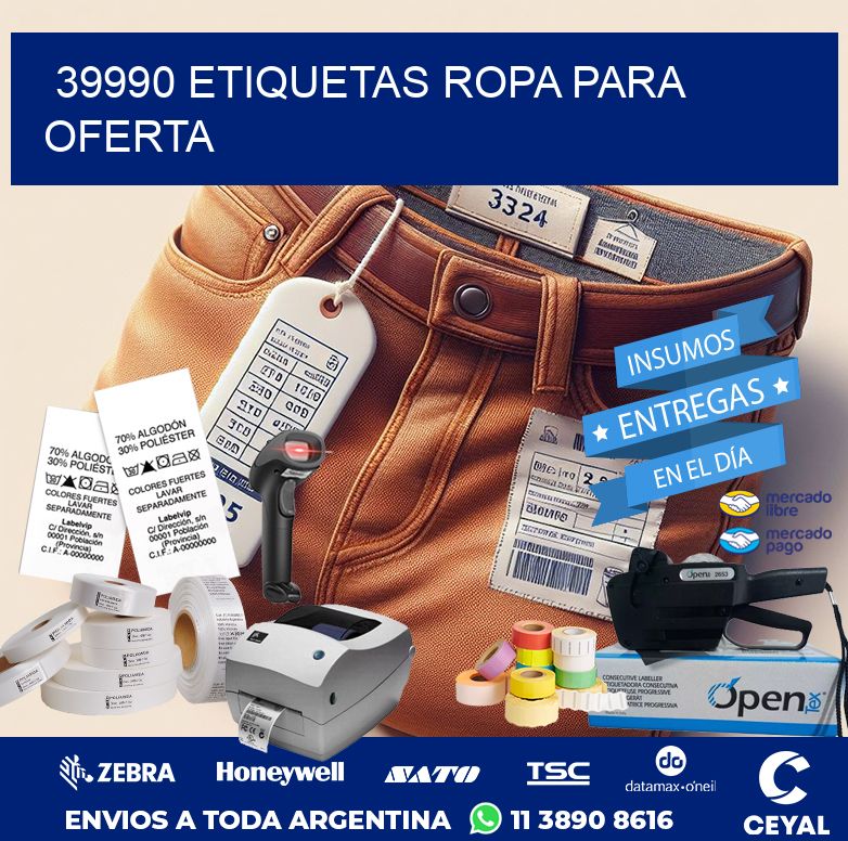 39990 ETIQUETAS ROPA PARA OFERTA