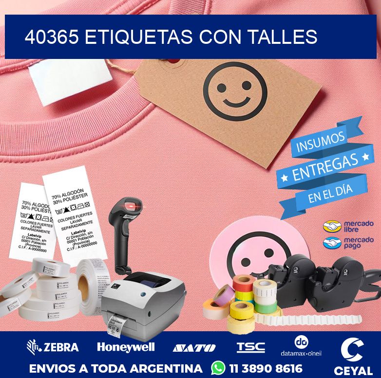 40365 ETIQUETAS CON TALLES