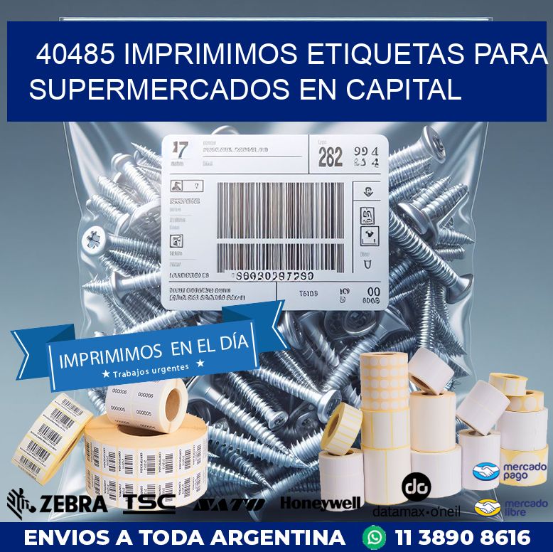 40485 IMPRIMIMOS ETIQUETAS PARA SUPERMERCADOS EN CAPITAL