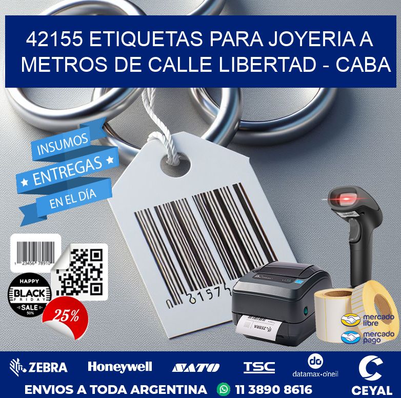 42155 ETIQUETAS PARA JOYERIA A METROS DE CALLE LIBERTAD - CABA