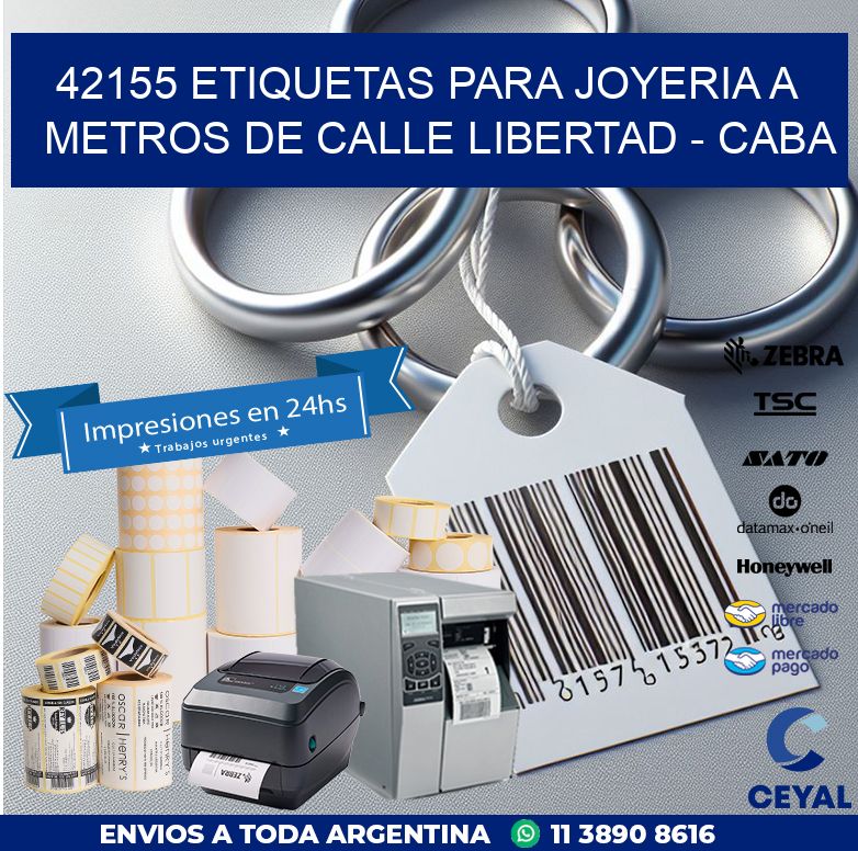 42155 ETIQUETAS PARA JOYERIA A METROS DE CALLE LIBERTAD – CABA
