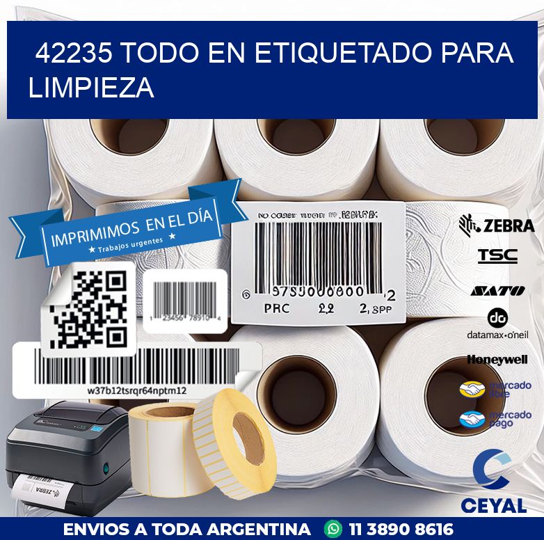 42235 TODO EN ETIQUETADO PARA LIMPIEZA