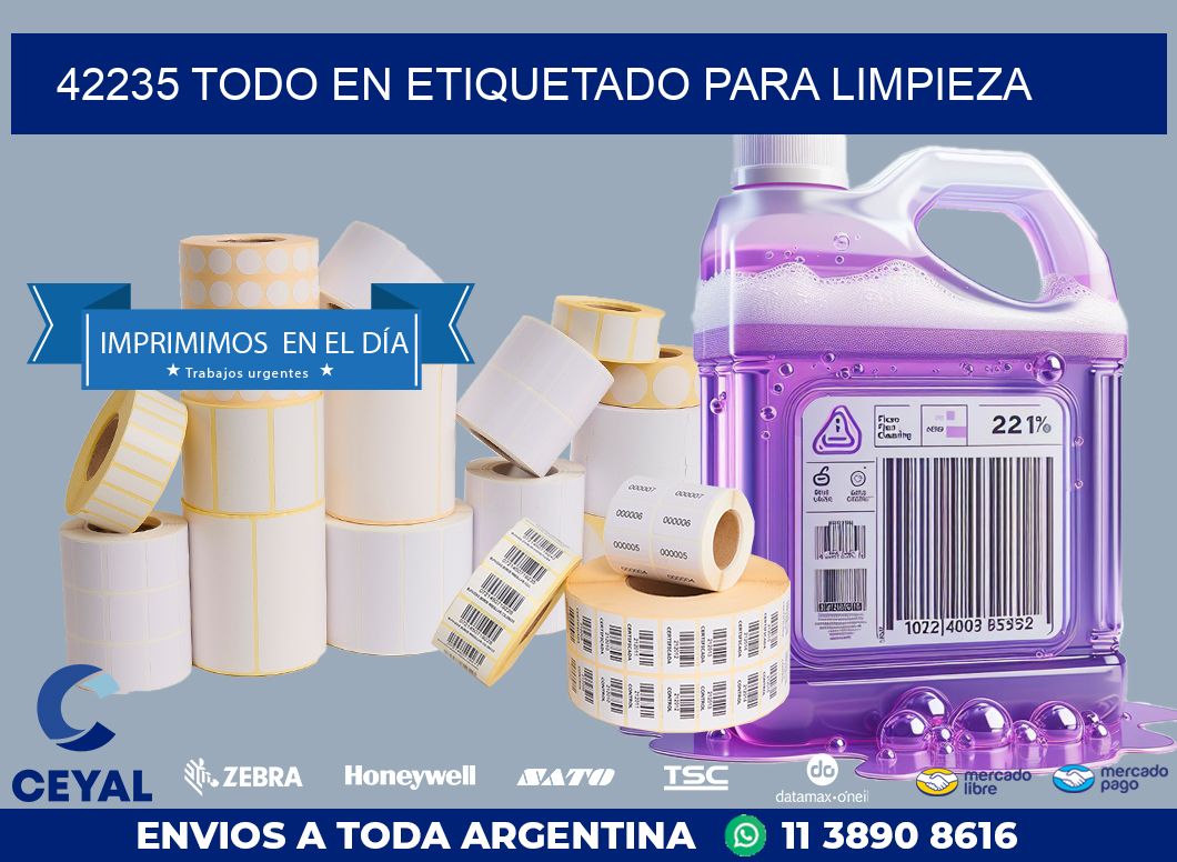 42235 TODO EN ETIQUETADO PARA LIMPIEZA