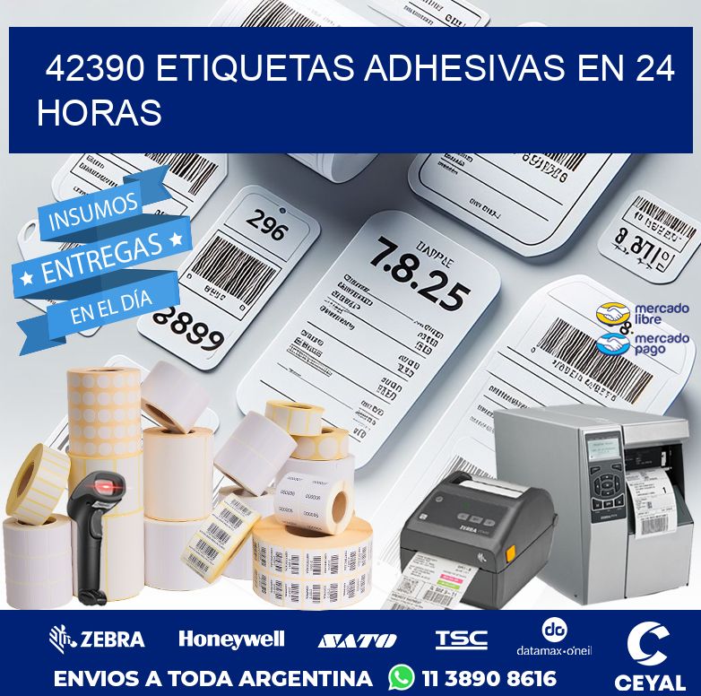 42390 ETIQUETAS ADHESIVAS EN 24 HORAS