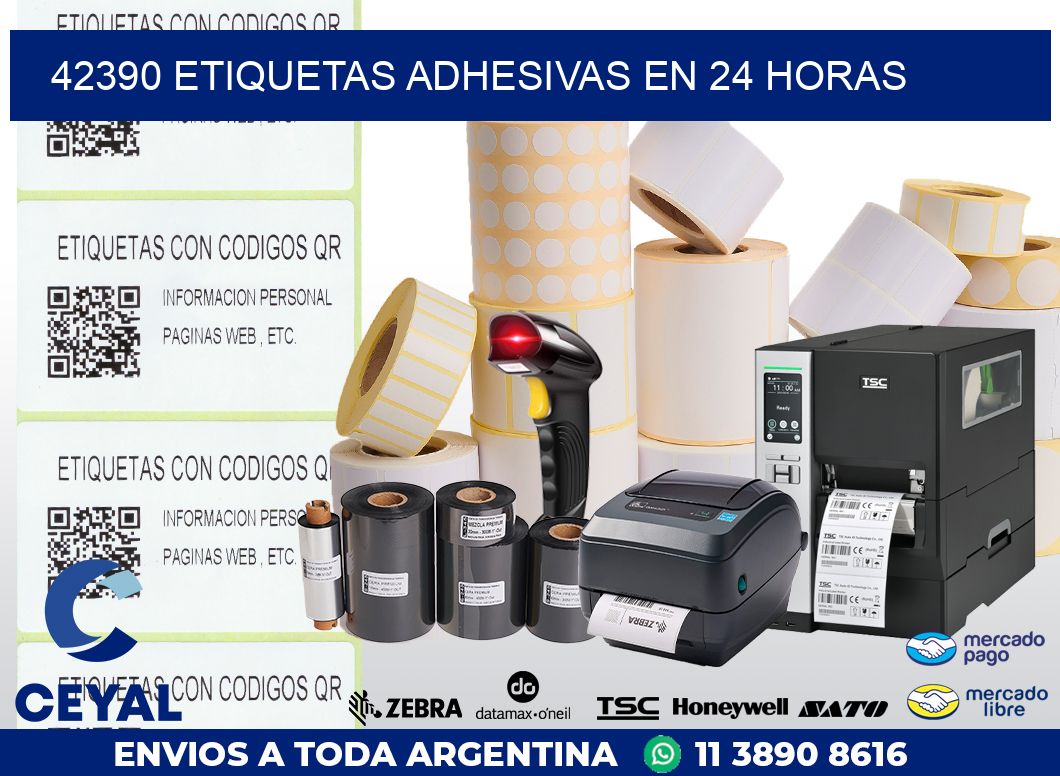 42390 ETIQUETAS ADHESIVAS EN 24 HORAS