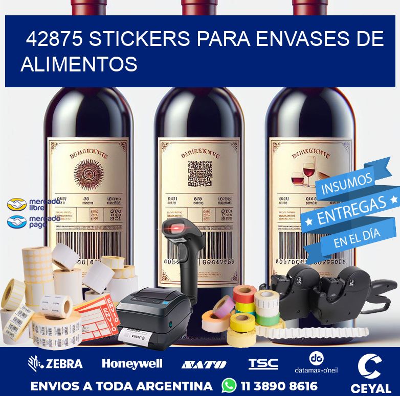 42875 STICKERS PARA ENVASES DE ALIMENTOS