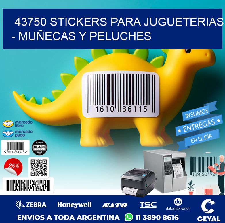 43750 STICKERS PARA JUGUETERIAS - MUÑECAS Y PELUCHES