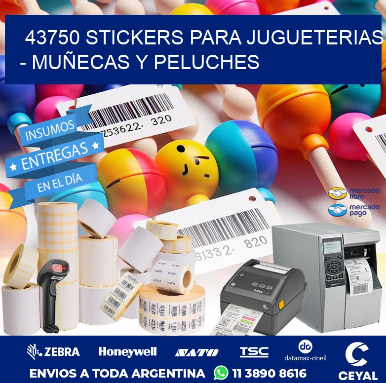 43750 STICKERS PARA JUGUETERIAS – MUÑECAS Y PELUCHES