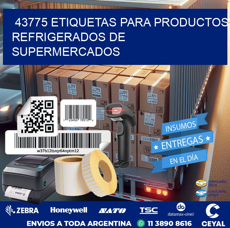 43775 ETIQUETAS PARA PRODUCTOS REFRIGERADOS DE SUPERMERCADOS