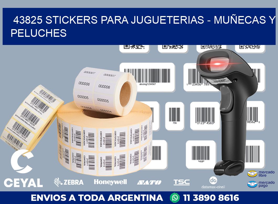 43825 STICKERS PARA JUGUETERIAS - MUÑECAS Y PELUCHES