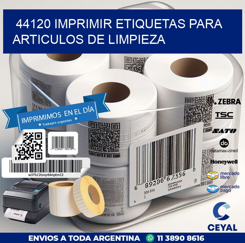 44120 IMPRIMIR ETIQUETAS PARA ARTICULOS DE LIMPIEZA
