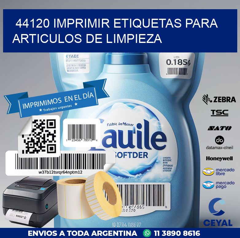 44120 IMPRIMIR ETIQUETAS PARA ARTICULOS DE LIMPIEZA