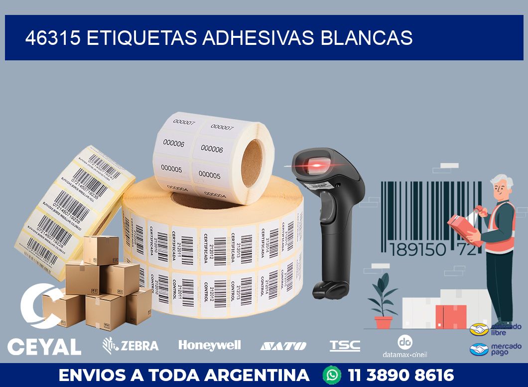 46315 ETIQUETAS ADHESIVAS BLANCAS