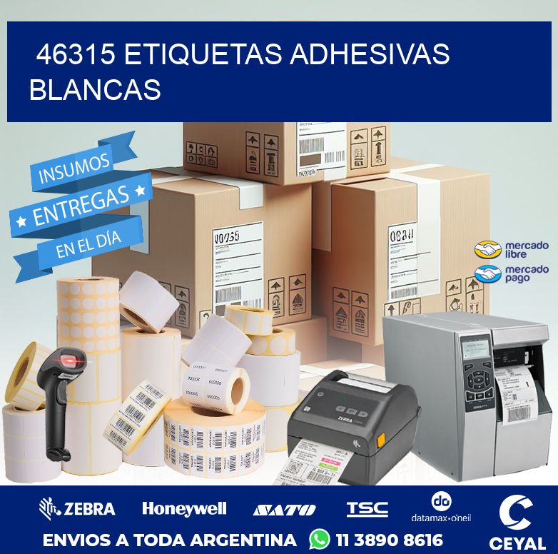 46315 ETIQUETAS ADHESIVAS BLANCAS