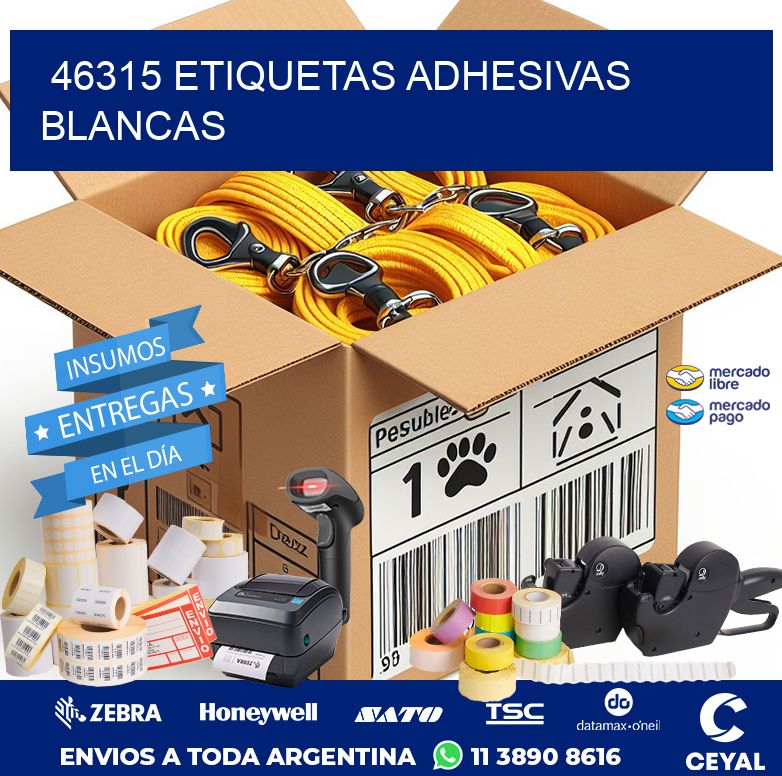 46315 ETIQUETAS ADHESIVAS BLANCAS