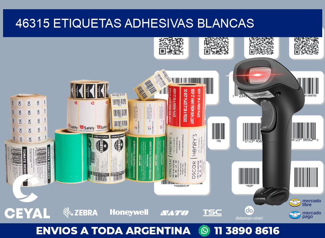 46315 ETIQUETAS ADHESIVAS BLANCAS