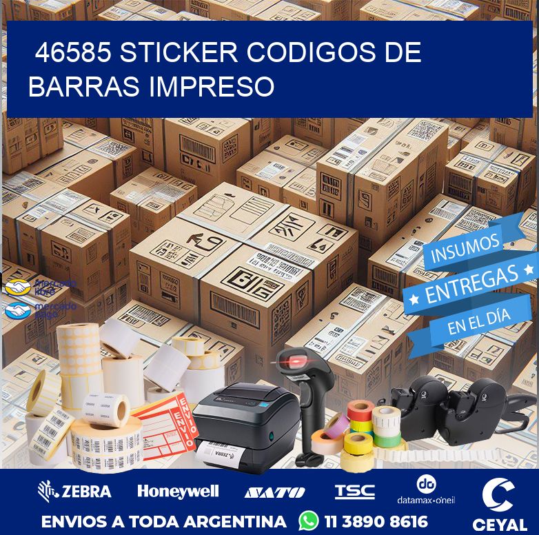 46585 STICKER CODIGOS DE BARRAS IMPRESO