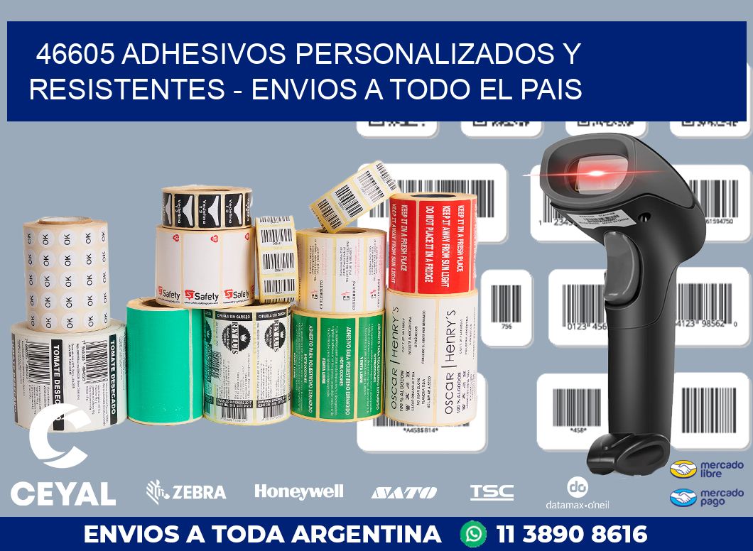 46605 ADHESIVOS PERSONALIZADOS Y RESISTENTES - ENVIOS A TODO EL PAIS