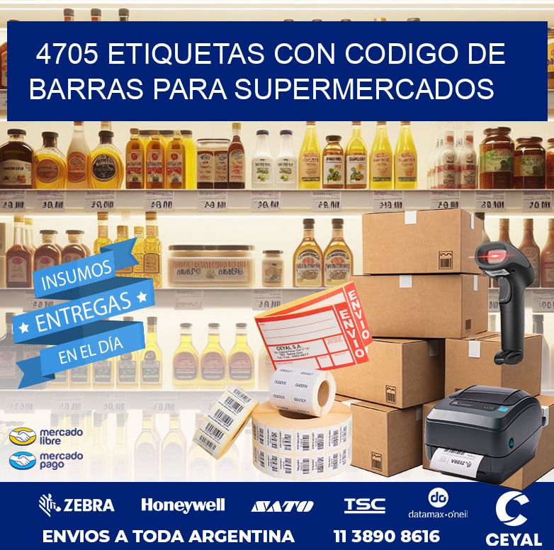 4705 ETIQUETAS CON CODIGO DE BARRAS PARA SUPERMERCADOS