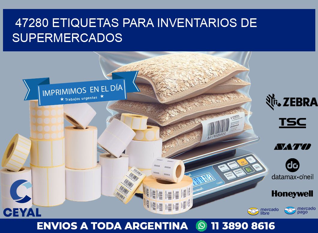 47280 ETIQUETAS PARA INVENTARIOS DE SUPERMERCADOS