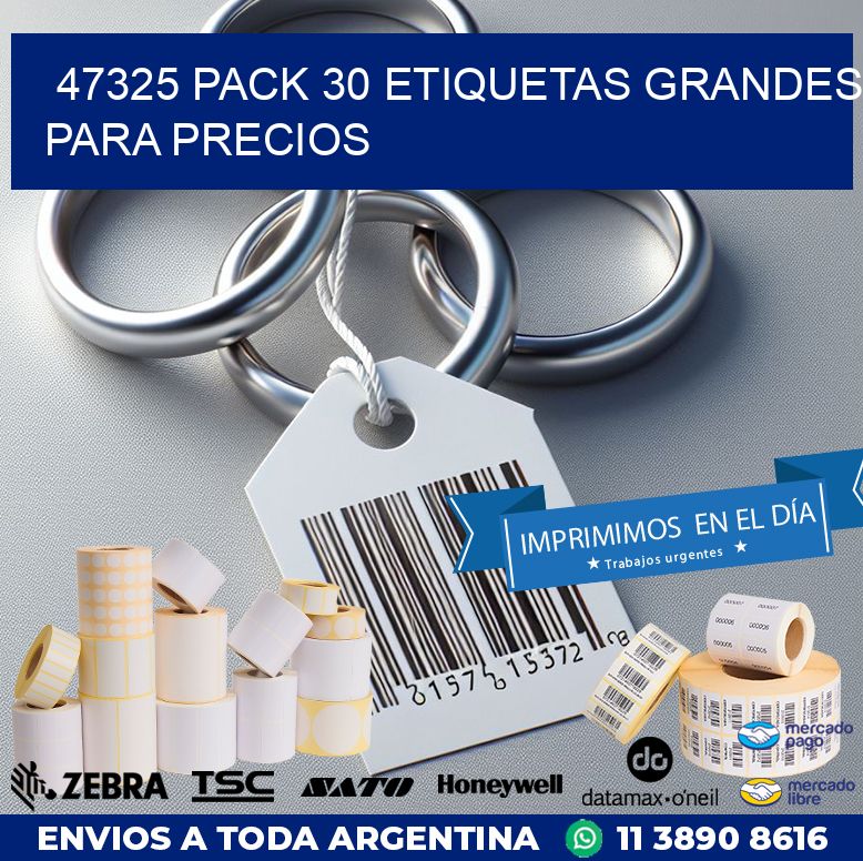 47325 PACK 30 ETIQUETAS GRANDES PARA PRECIOS