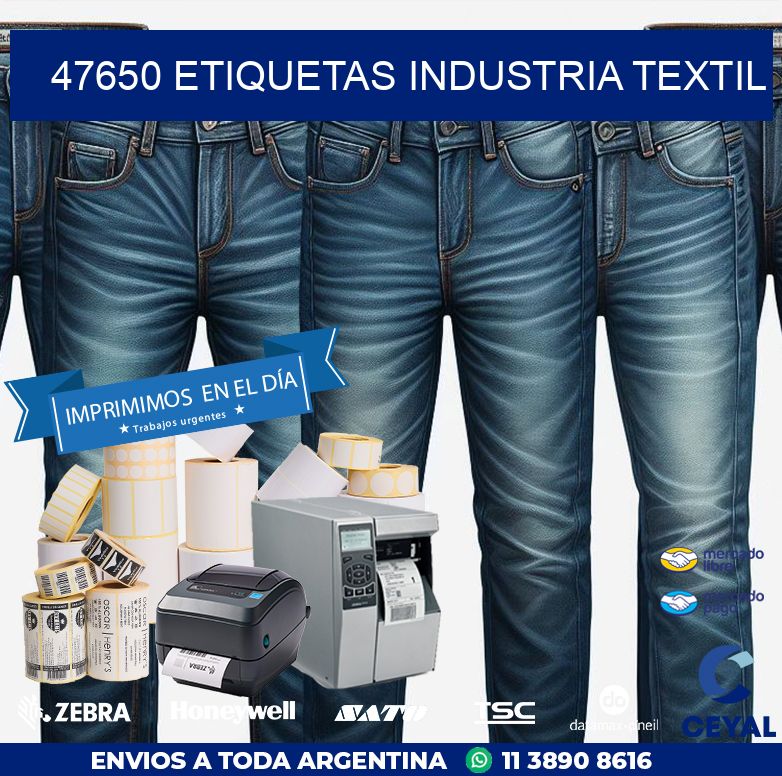 47650 ETIQUETAS INDUSTRIA TEXTIL