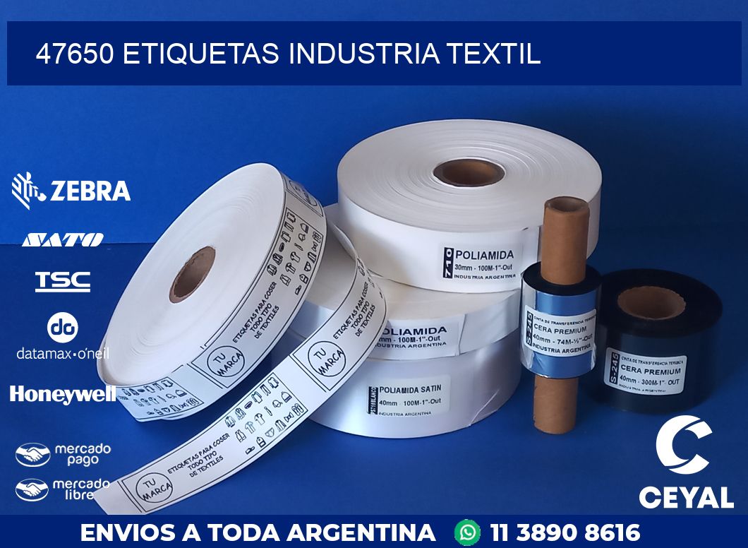 47650 ETIQUETAS INDUSTRIA TEXTIL