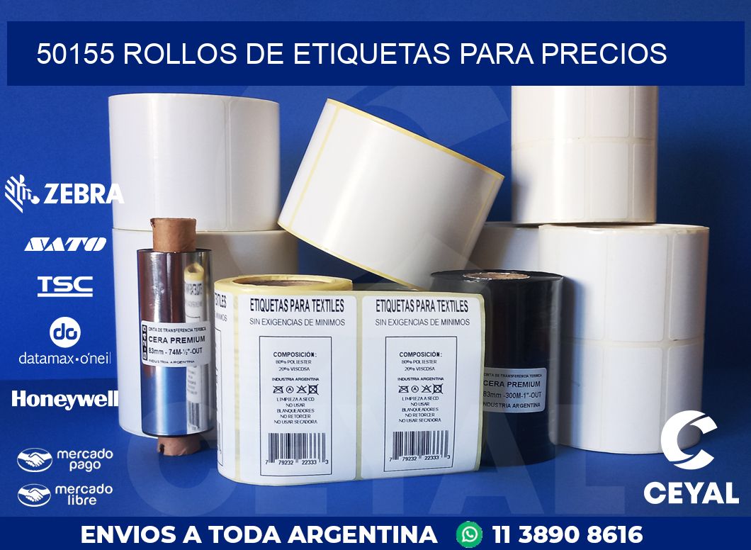 50155 ROLLOS DE ETIQUETAS PARA PRECIOS