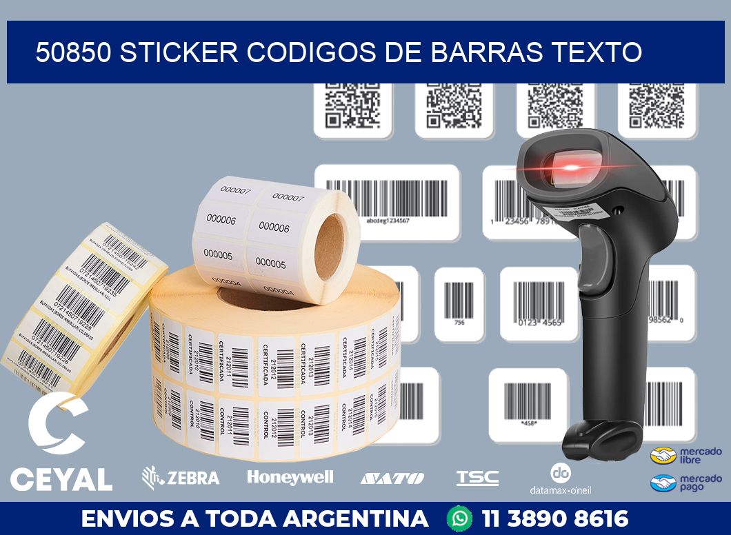 50850 STICKER CODIGOS DE BARRAS TEXTO