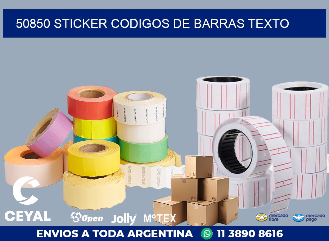 50850 STICKER CODIGOS DE BARRAS TEXTO