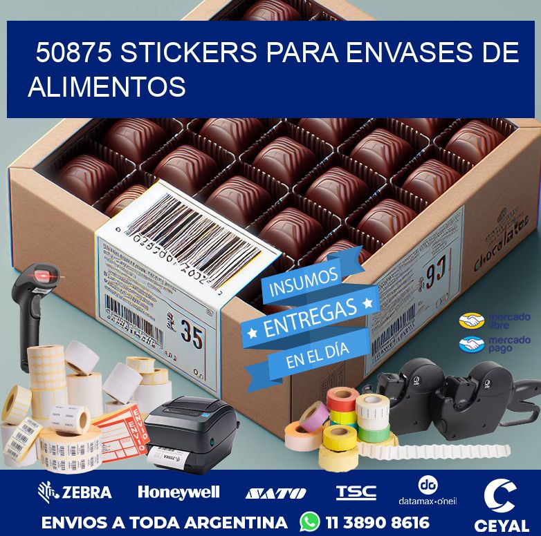 50875 STICKERS PARA ENVASES DE ALIMENTOS