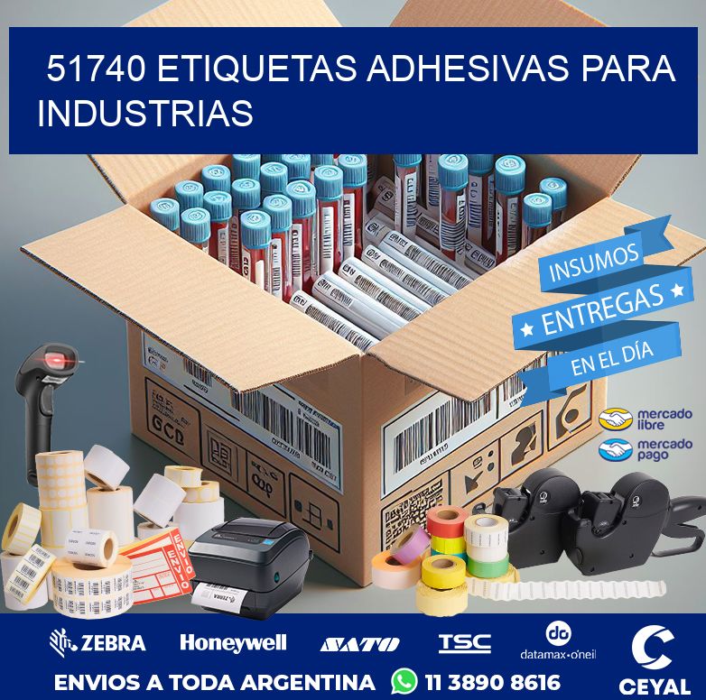 51740 ETIQUETAS ADHESIVAS PARA INDUSTRIAS