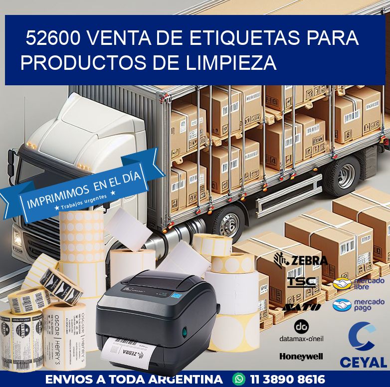 52600 VENTA DE ETIQUETAS PARA PRODUCTOS DE LIMPIEZA
