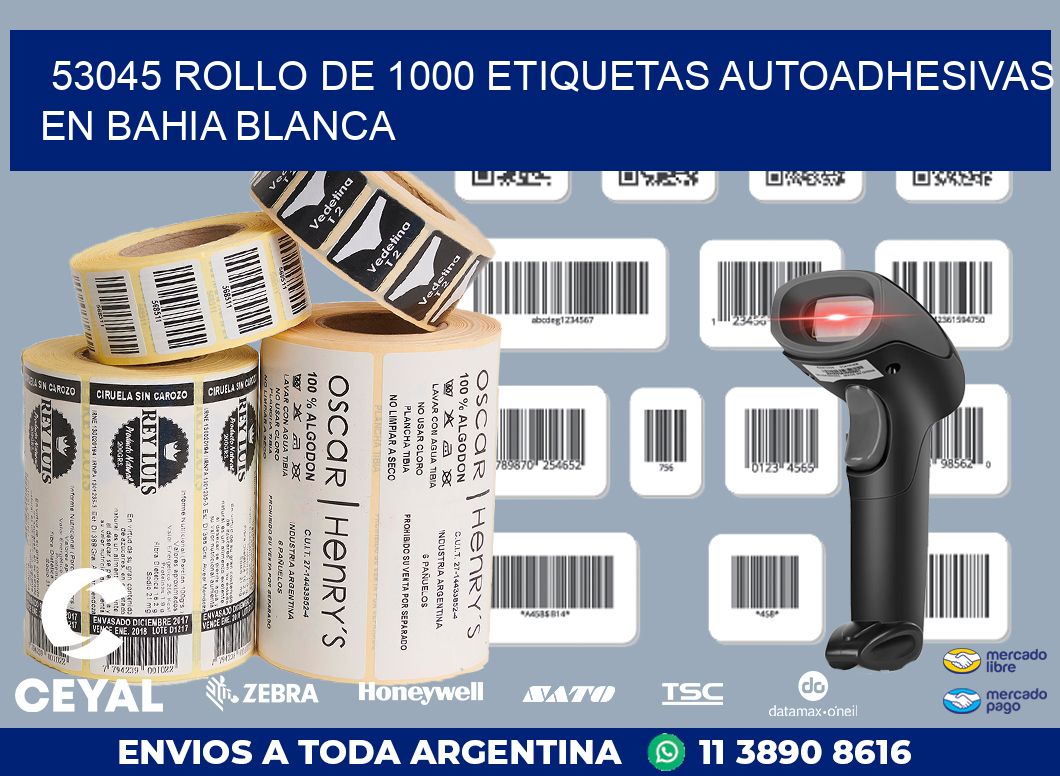 53045 ROLLO DE 1000 ETIQUETAS AUTOADHESIVAS EN BAHIA BLANCA