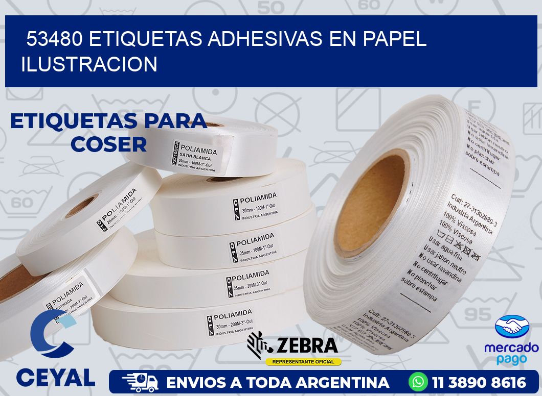 53480 ETIQUETAS ADHESIVAS EN PAPEL ILUSTRACION