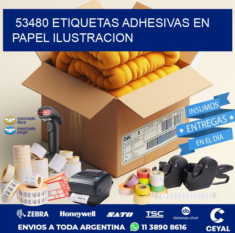53480 ETIQUETAS ADHESIVAS EN PAPEL ILUSTRACION