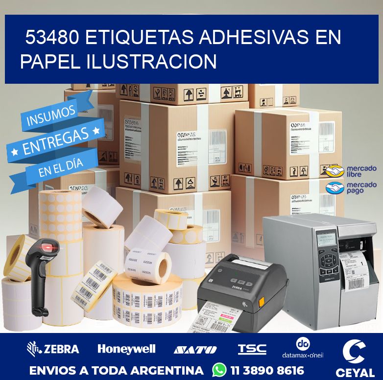53480 ETIQUETAS ADHESIVAS EN PAPEL ILUSTRACION