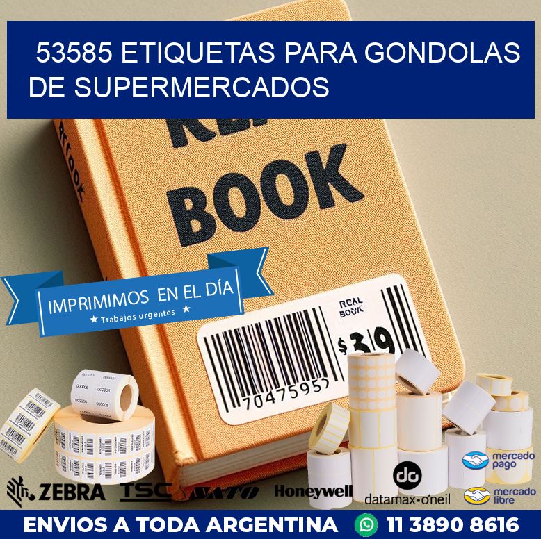 53585 ETIQUETAS PARA GONDOLAS DE SUPERMERCADOS