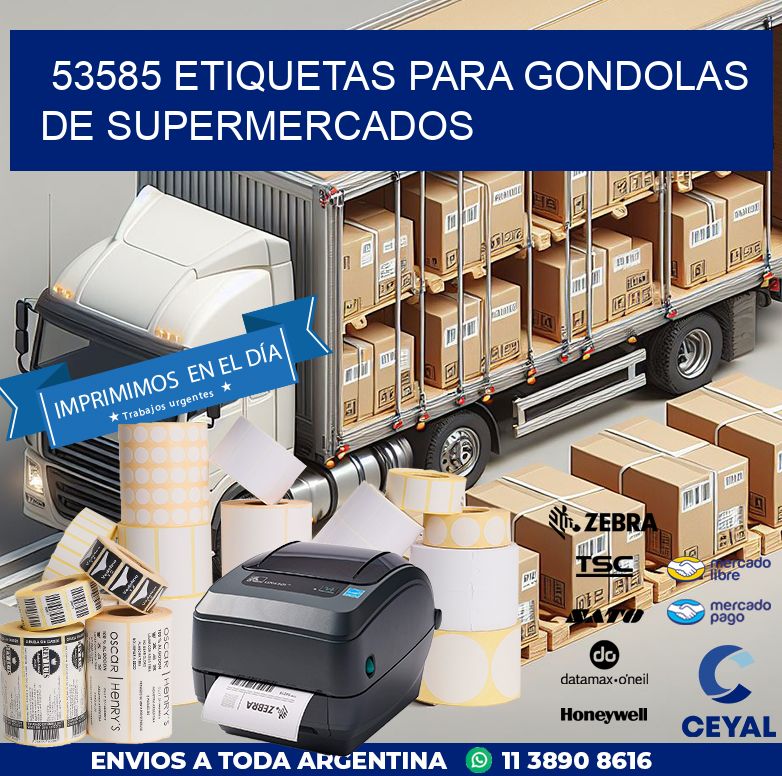 53585 ETIQUETAS PARA GONDOLAS DE SUPERMERCADOS