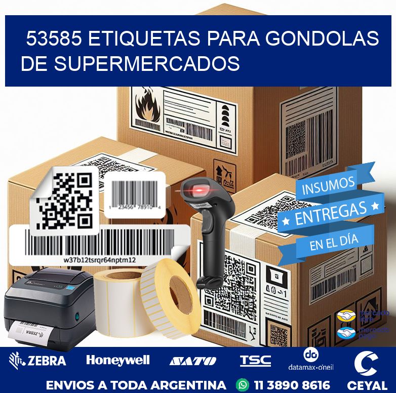 53585 ETIQUETAS PARA GONDOLAS DE SUPERMERCADOS