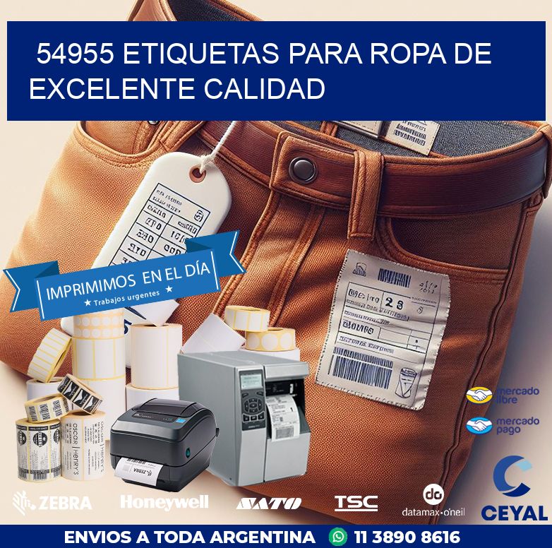 54955 ETIQUETAS PARA ROPA DE EXCELENTE CALIDAD