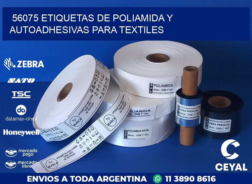 56075 ETIQUETAS DE POLIAMIDA Y AUTOADHESIVAS PARA TEXTILES
