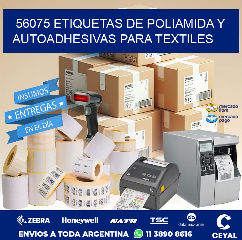 56075 ETIQUETAS DE POLIAMIDA Y AUTOADHESIVAS PARA TEXTILES