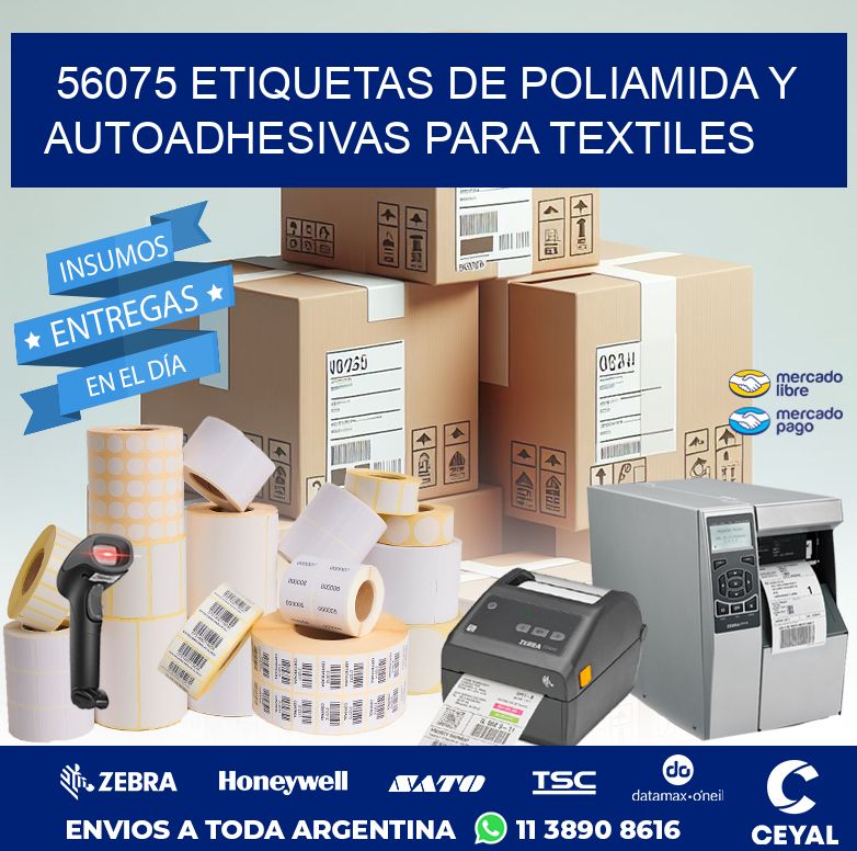 56075 ETIQUETAS DE POLIAMIDA Y AUTOADHESIVAS PARA TEXTILES