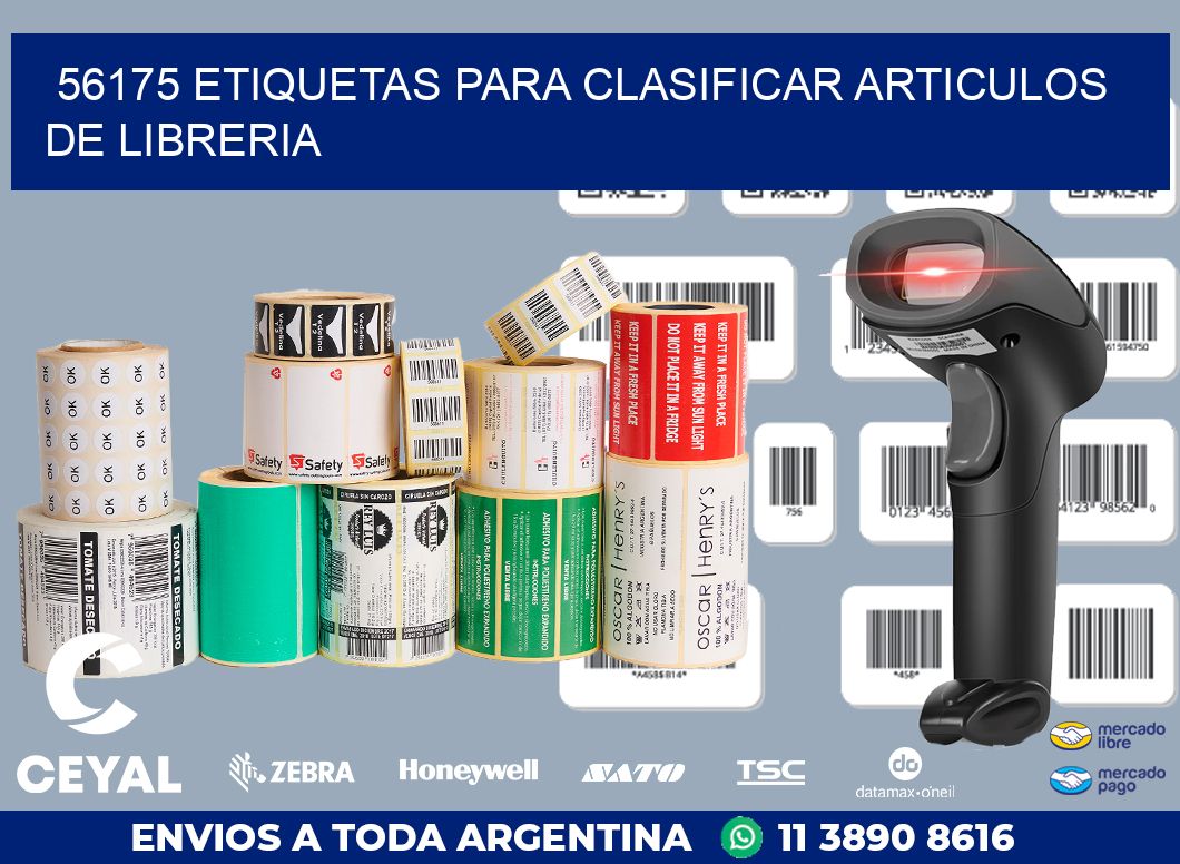 56175 ETIQUETAS PARA CLASIFICAR ARTICULOS DE LIBRERIA