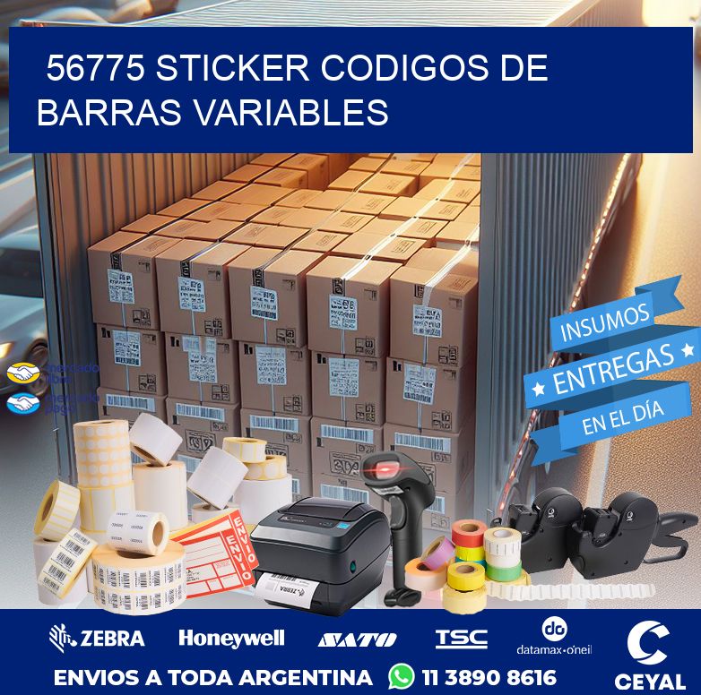 56775 STICKER CODIGOS DE BARRAS VARIABLES