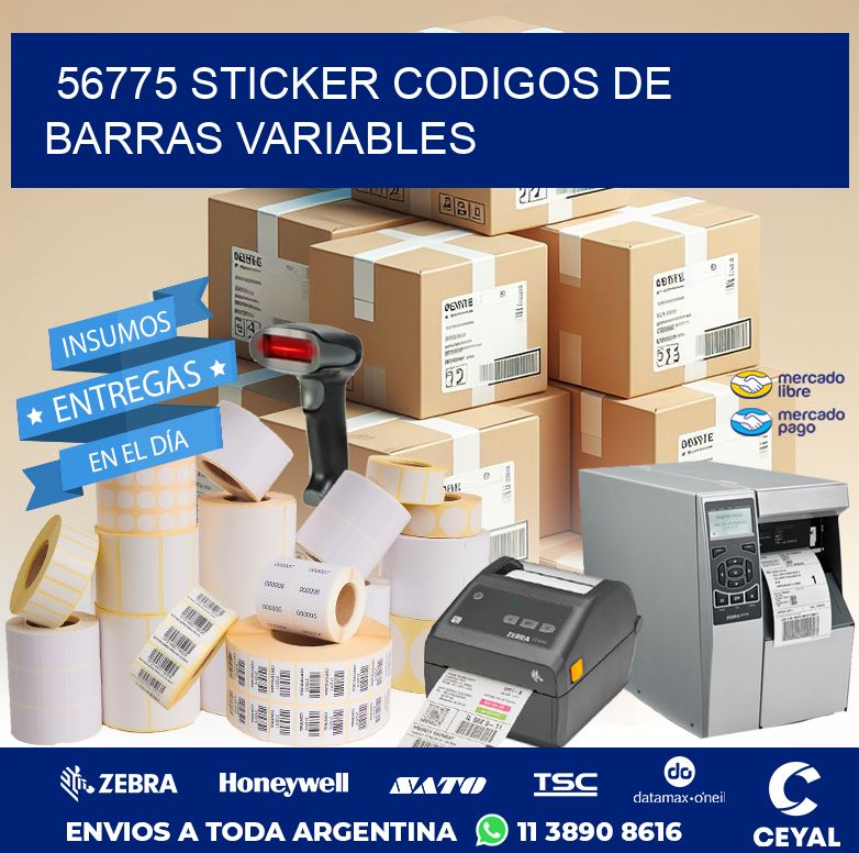 56775 STICKER CODIGOS DE BARRAS VARIABLES